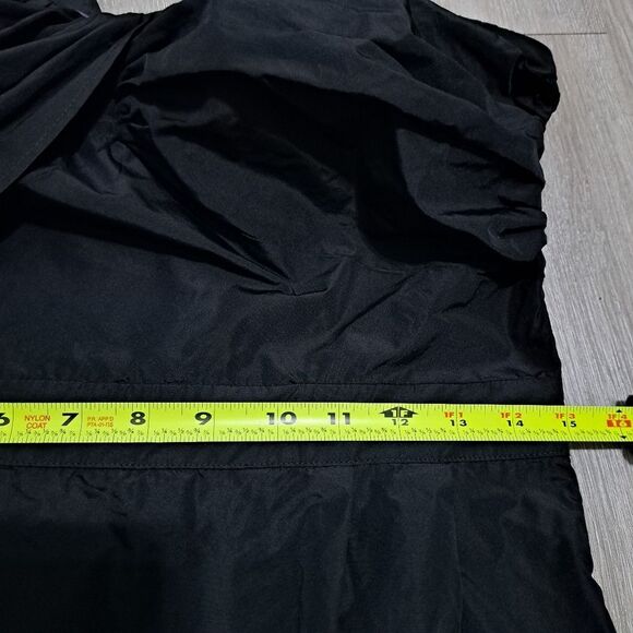 Banana Republic One Shoulder Romantic Goth Casual Midi Dress Size 6 Black NWT - Picture 8 of 14